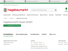 Tablet Screenshot of hagebaumarkt-soest.de